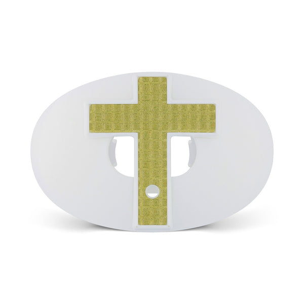 "3D Diamond Cross" Chrome Oxygen Football Mouthguard by Battle Sports