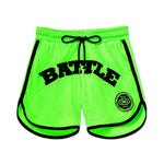 Worldwide Football Brand Patch Mesh Shorts by Battle Sports