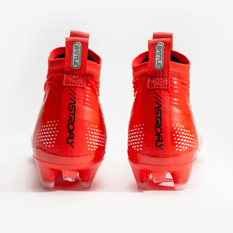 Red AstroFly Cleats by Battle Sports