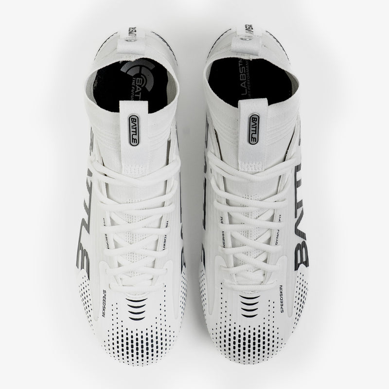 White with Black Logo
AstroFly Cleats by Battle Sports