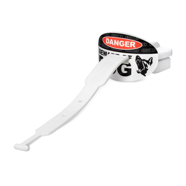 "Beware of Dog" Speed Football Mouthguard with Connected Thick Strap by Battle Sports
