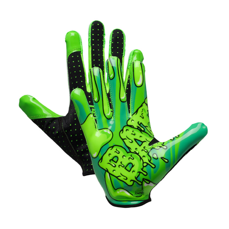 Slime Doom Speed Receiver Football Gloves by Battle Sports