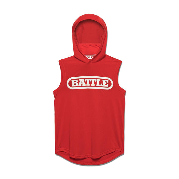Light Action Face Mask Sleeveless Hoodie by Battle Sports