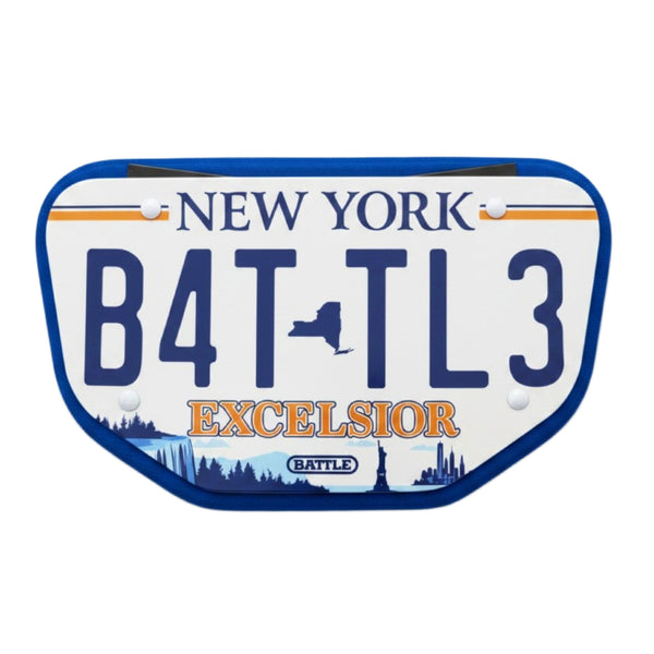 New York License Football Back Plate - Adult
