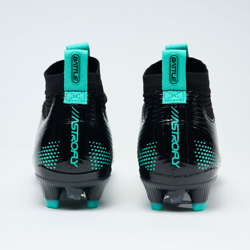 Black with Aqua Logo