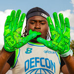 Slime Doom Speed Receiver Football Gloves by Battle Sports