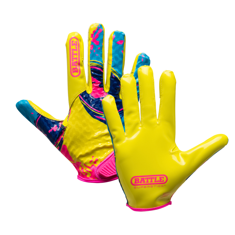 Alien Chameleon Receiver Football Gloves by Battle Sports